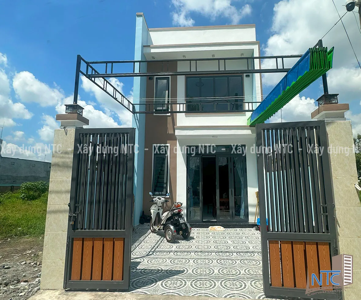 Xây dựng nhà phố gác lửng tại Thuận An, Bình Dương.