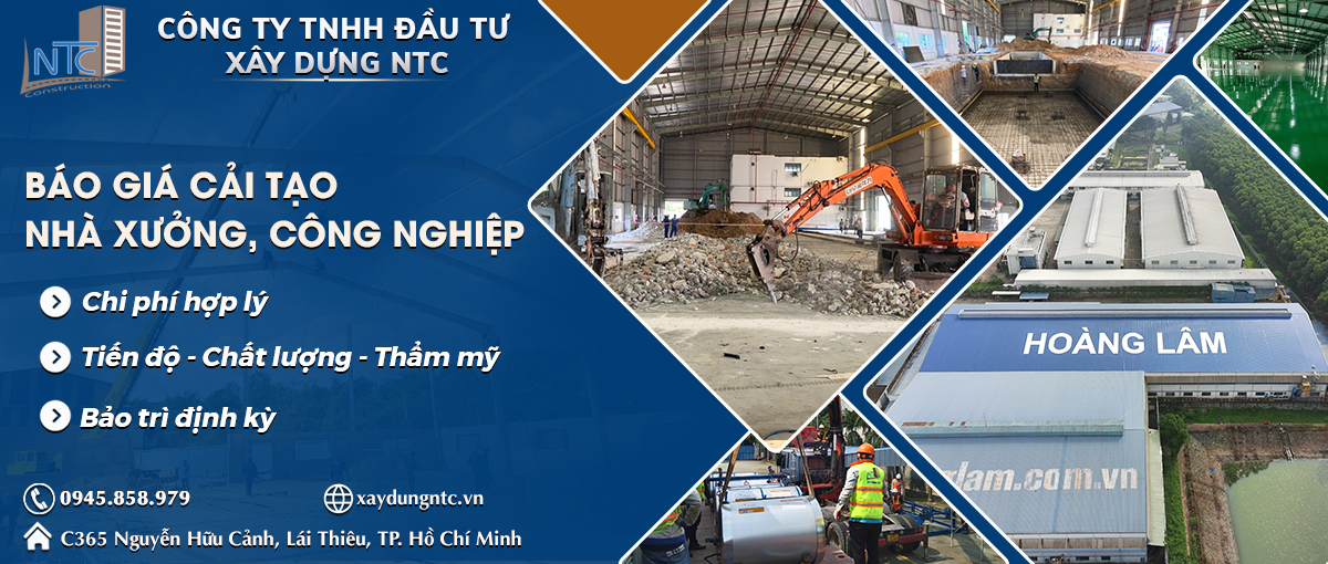 Báo giá cải tạo nhà xưởng