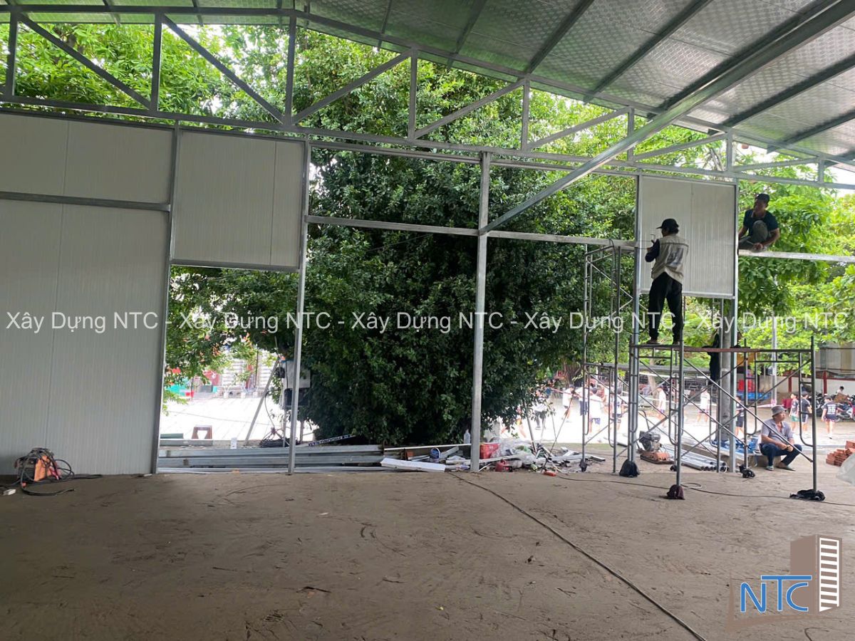 Quy trình xây dựng nhà thép tiền chế tại Long An của Xây dựng NTC