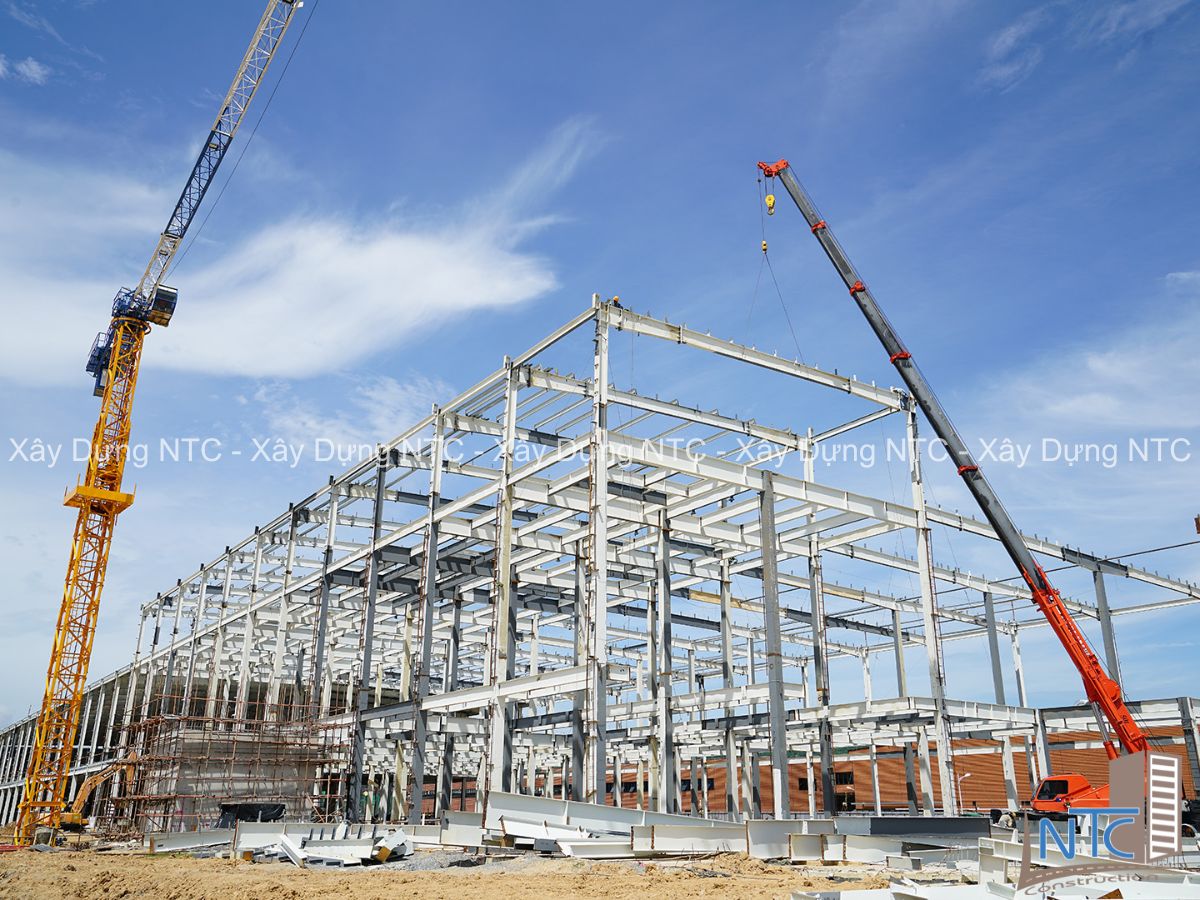 Quy trình xây dựng nhà thép tiền chế tại Xây dựng NTC