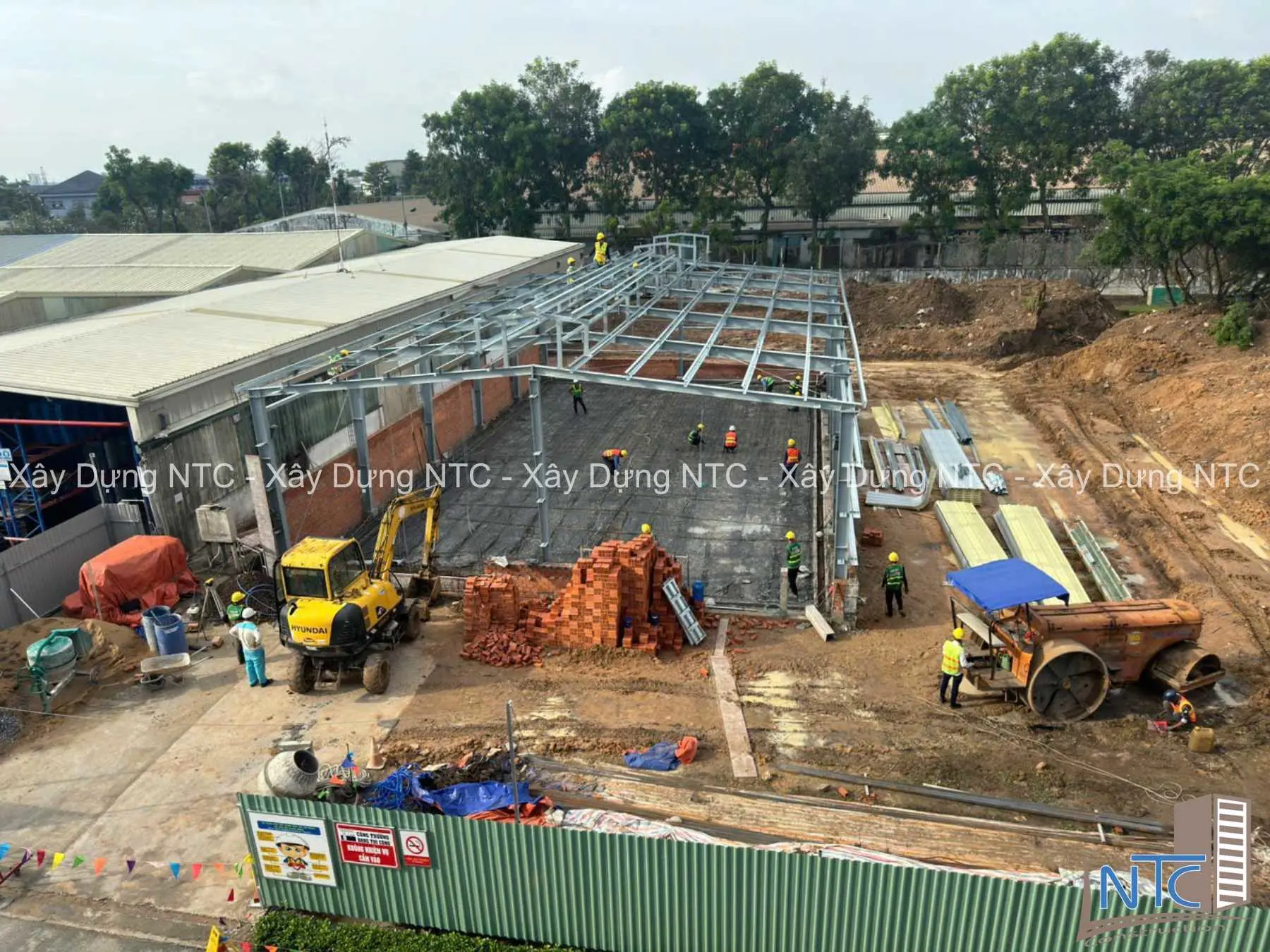 Quy trình xây dựng nhà xưởng tại An Giang của Xây Dựng NTC