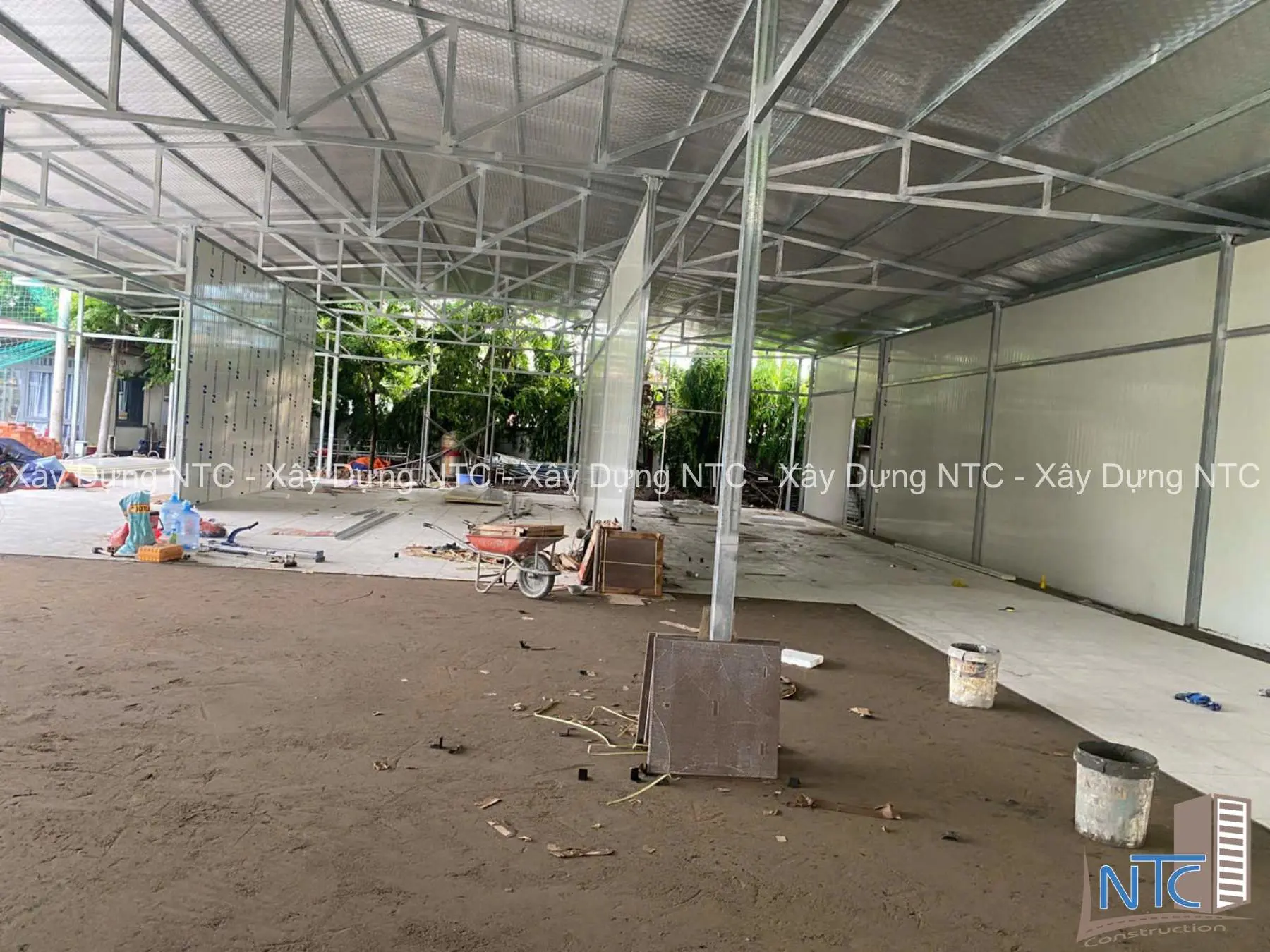 Quy trình xây dựng nhà xưởng tại Trà Vinh của Xây Dựng NTC