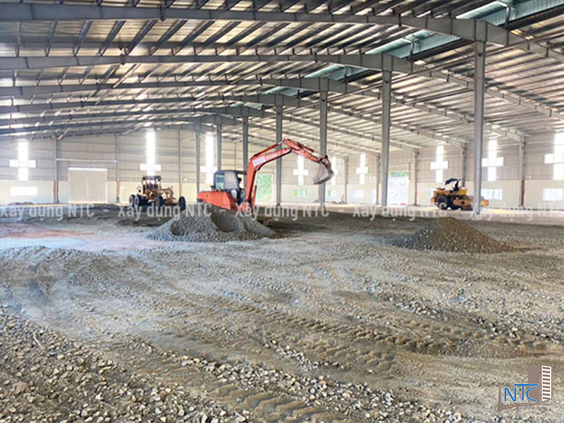 Thi công nhà xưởng Bến Cát.