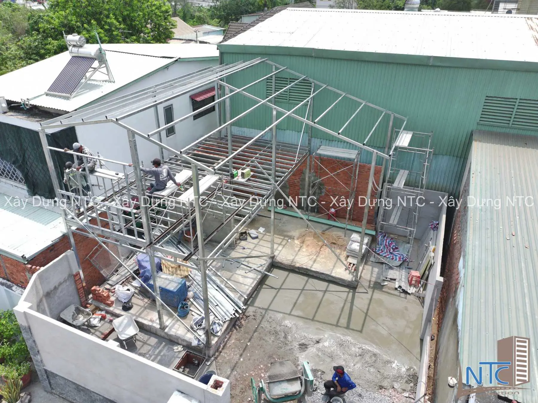 Xây Dựng NTC - Nhà thầu xây dựng nhà thép tiền chế 100m2 uy tín, chuyên nghiệp